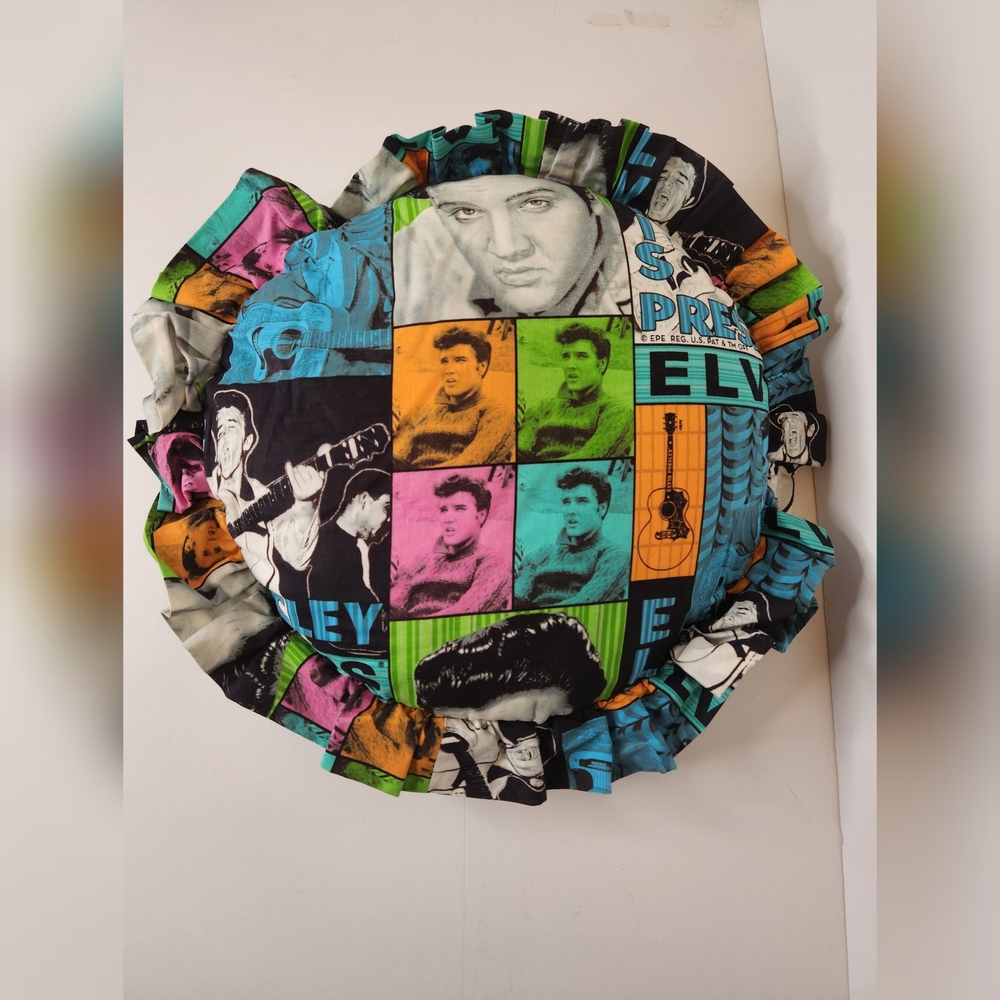 Colorful Elvis Presley Ruffled Pillow - Picture 3 of 3